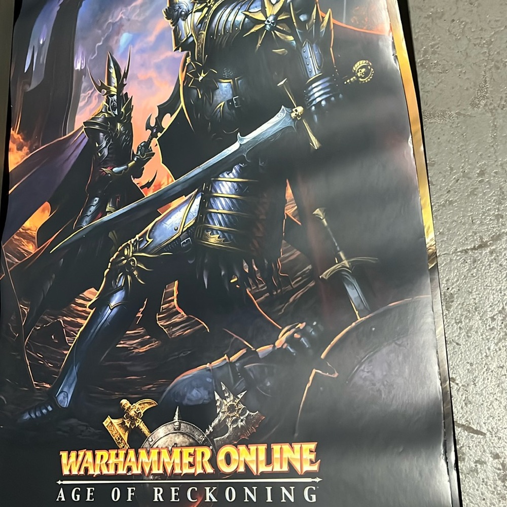 Warhammer online 2009 Retro Poster 2 Sides Large Gaming fans entice